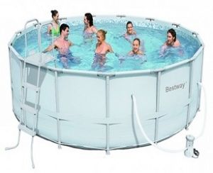 Каркасный бассейн, 549х132 см, 26000 л, фильтр-насос 5678л/ч,тент, лестница., Bestway, 56232 BW