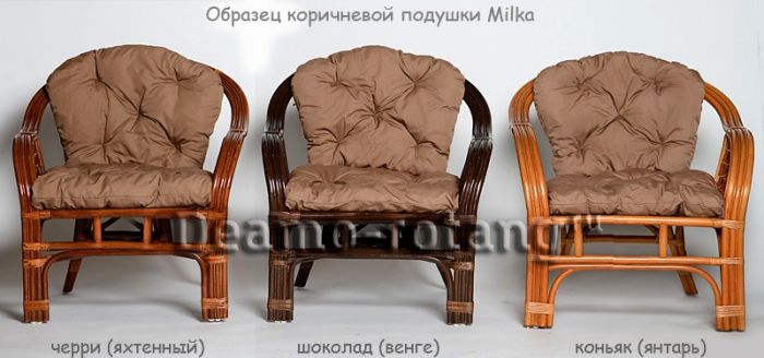 Комплект для террасы Маркос-Дуэт тройного плетения (цвет: шоколад)