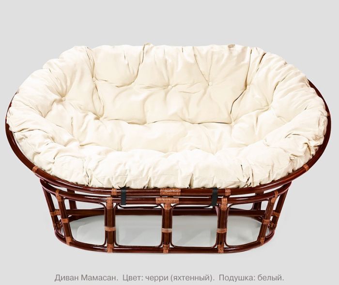 2-х местный диван из натурального ротанга МАМАСАН (цвет: черри)