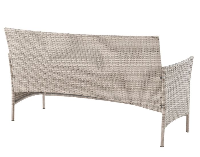 3-х местный диван из искусственного ротанга Киото диван-3 (Kioto sofa-3) (цвет: серый) (серая подушка)
