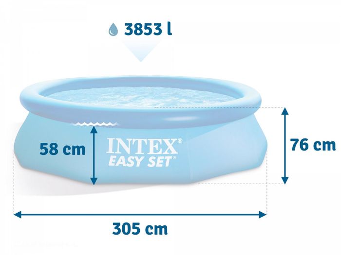 Бассейн Easy Set 305х76см, 3853л, фил.-насос 1250л/ч, Intex, 28122