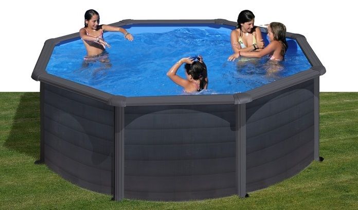 Круглый бассейн, серия "KEA" 350х120см, имитация Дерево
