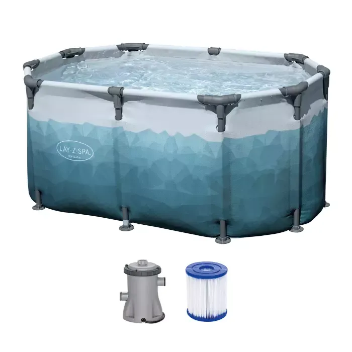 Ледяная купель "Glacial dip Ice bath tub" 150х90х65см, 431л, фильтр-насос 1249л/ч, тент