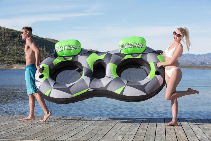 Надувной круг-кресло для двоих 251х132см "Rugged Rider II" с ручками, до 180кг