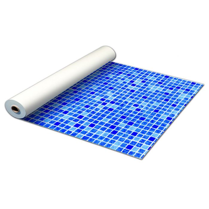 Пленка ПВХ ALKORPLAN 3000 противоскользящая Persia Blue (синяя мозаика), 1,8 мм, 1,65х12,6 м