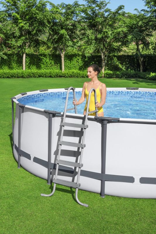 Каркасный бассейн Steel Pro Max 457х122см, 16015л, фил.-насос 3028л/ч, лестница, тент, Bestway, 56438 BW