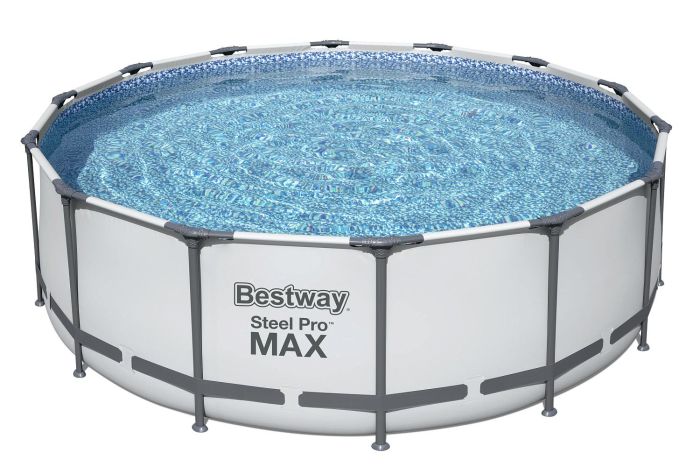 Каркасный бассейн Steel Pro Max 427х122см, 15232л, фил.-насос 3028л/ч, лестница, тент, Bestway, 5612X BW