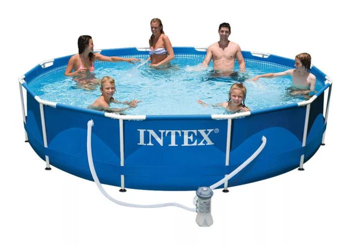 Каркасный бассейн Metal Frame 366х76см, 6503л, фил.-насос 2006л/ч, Intex, 28212
