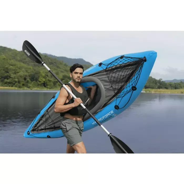 Надувной каяк "Cove Champion X1" 275x81см, алюм.весло 230см, насос, до 120кг
