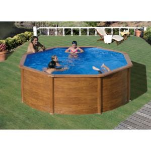 Круглый бассейн, серия "PACIFIC" 460х120см, имитация Дерево