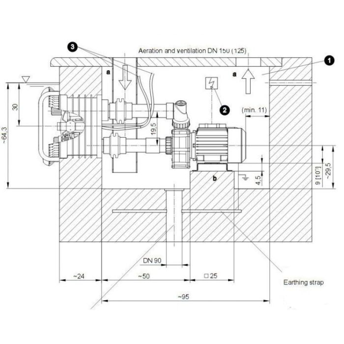 Противоток BADUJET Primavera Deluxe, 75 м3/ч, с белым прож. LED, 3~ 400/230В, 3,80/3,00 кВт (ОСН. К-