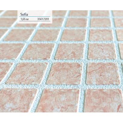 Пленка ПВХ ALKORPLAN CERAMICS с мозаичной 3D поверхностью Sofia (бежевая), 2 мм, 1,65х21 м