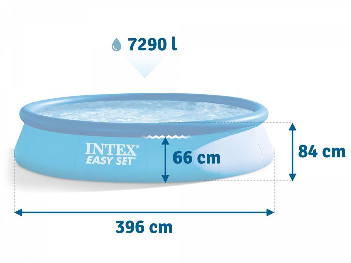 Бассейн Easy Set 396х84см, 7290л, фил.-насос 2006л/ч, Intex, 28142