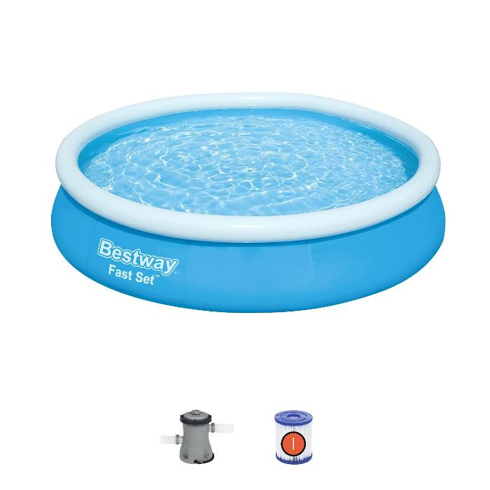Бассейн Fast Set 366х76см, 5377л, фил.-насос 1249л/ч, Bestway, 57274 BW