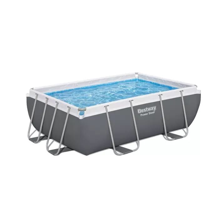 Каркасный бассейн Power Steel 282х196х84см, 3662л, фил.-насос 1249л/ч, попл.-дозатор, Bestway, 56629 BW