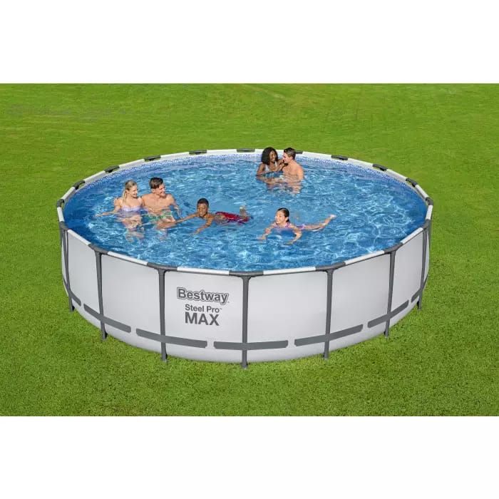 Каркасный бассейн Steel Pro Max 549х122см, 23062л, фил.-насос 5678л/ч, лестница, тент, Bestway, 56462 BW