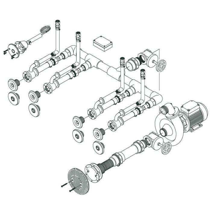 Насосный комплект "Standard 4" 1.5 кВт (под плитку)