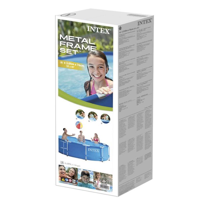 Каркасный бассейн Metal Frame 305х76см, 4485л, фил.-насос 1250л/ч, Intex, 28202