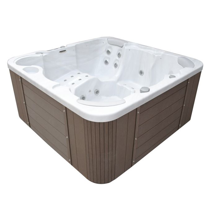 Гидромассажный бассейн IQUE Corsica 2000-CFL (200х200х89) Brushed walnut