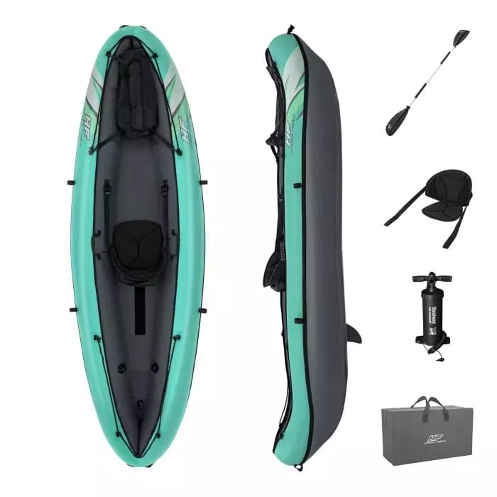 Надувной каяк "Ventura Elite X1" 280х86см, алюм.весло 230см, насос 62086, до 130кг