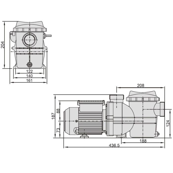 Насос AquaViva LX SMP015M 4 м3/ч (0,25НР, 220В)