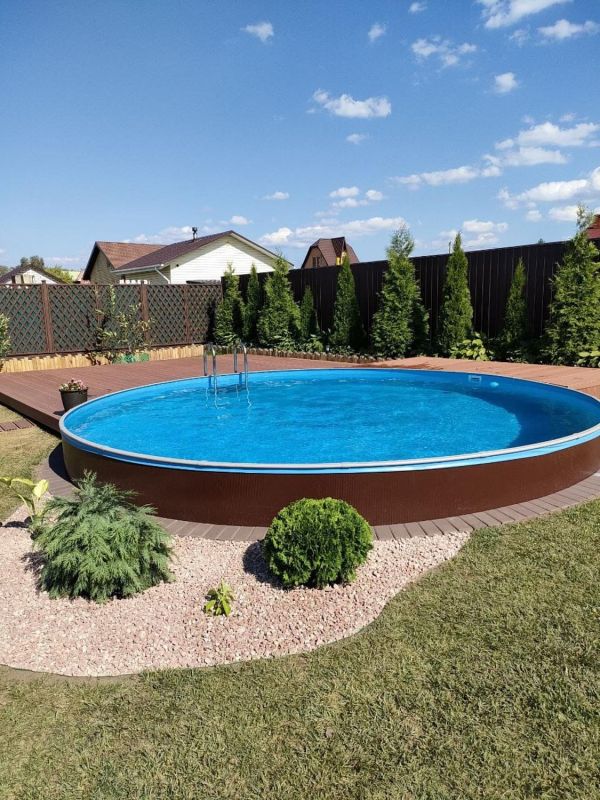 Круглый бассейн ЛАГУНА 4,88 х 1,25 м (мятно-зелёный RAL 6029)
