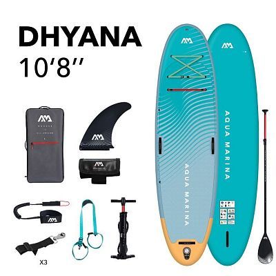 SUP-доска для йоги "Dhyana Summer Vacation" 325х87х15см, насос, весло с держ., лиш, киль, ремнабор
