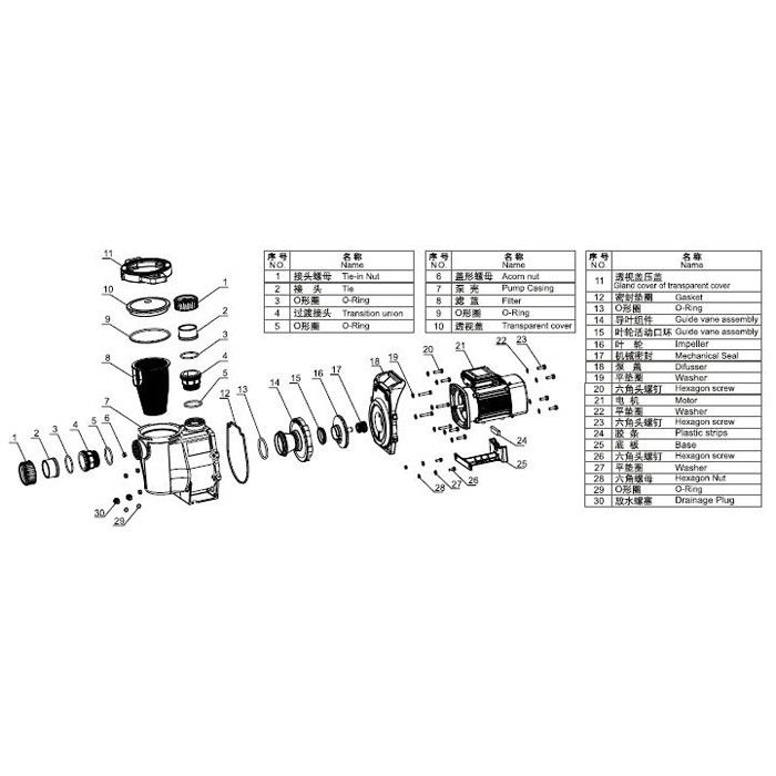 Насос AquaViva LX SWPB100M 11.5 м3/ч (1HP, 220В)