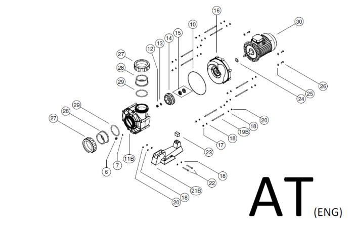 Насос "ATLAS" без предфильтра 155 м3/ч Н=10м,380В (новый)