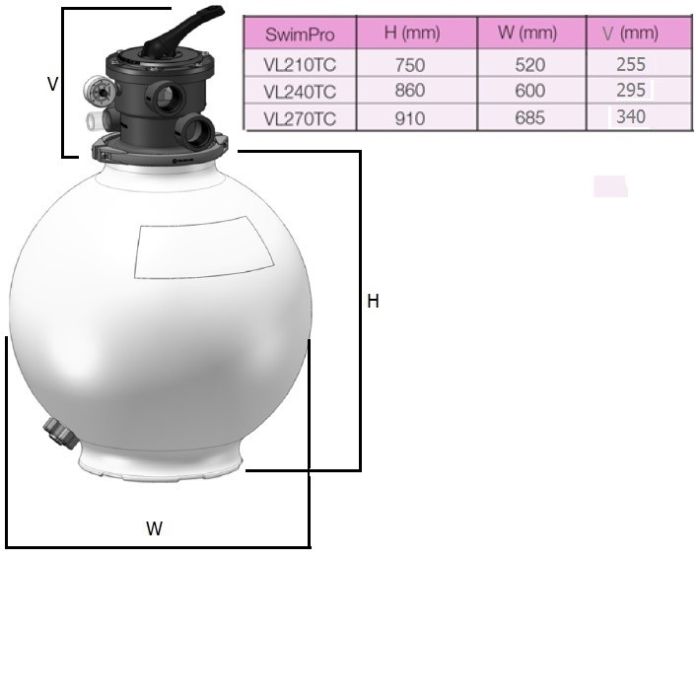 Фильтр Hayward SwimPro VL210T (D520)