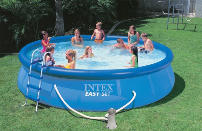 Бассейн Easy Set 457х107см, 12430л, фил.-насос 3785л\ч, лестн., тент, подст., Intex, 26166