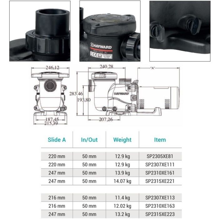 Насос Hayward Max-Flo XL SP2310XE163 (380V, 1HP)