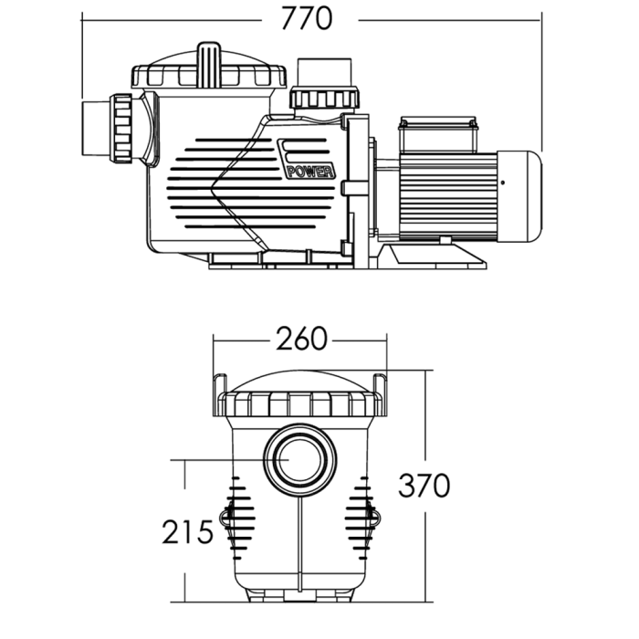 Насос Aquaviva EPH200 (220В, 27.5 м3/час, 2HP)