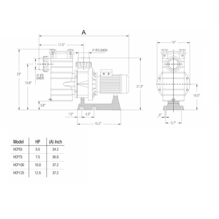 Насос Hayward HCP40553E1 (380/700V, 5,5HP)