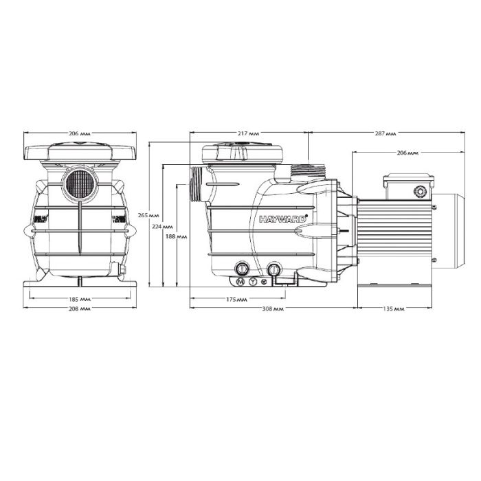 Насос Hayward Power-Flo II SP8103XE61 (0.33HP)
