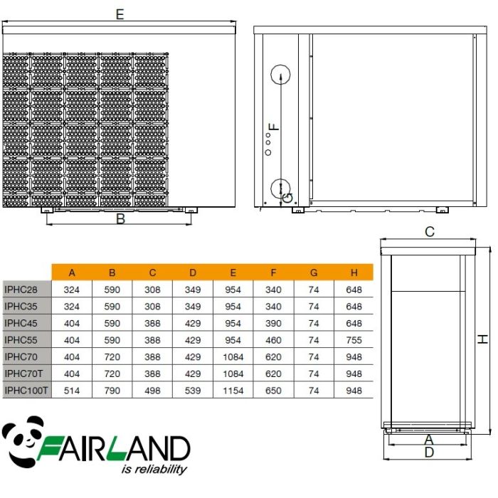 Тепловой инверторный насос Fairland IPHC100T (тепло/холод)