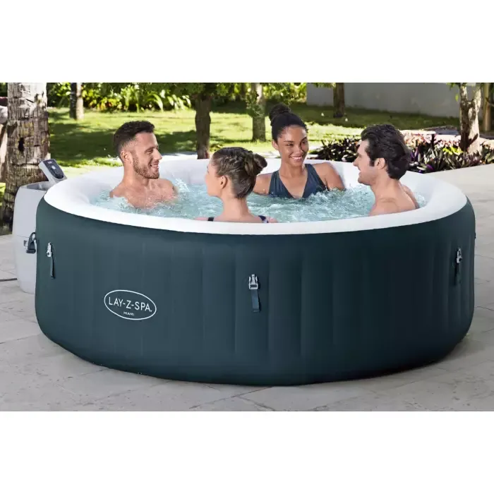 СПА-бассейн 196х66см "Miami EnergySense AirJet 6 Dark Blue" 908л, круглый, аэромассаж
