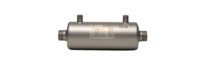 Теплообменник D-TWT 35, корпус и спираль из титана, 35-42 кВт