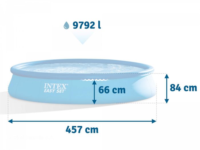 Бассейн Easy Set 457х84см, 9792л, фил.-насос 2006л/ч, Intex, 28158