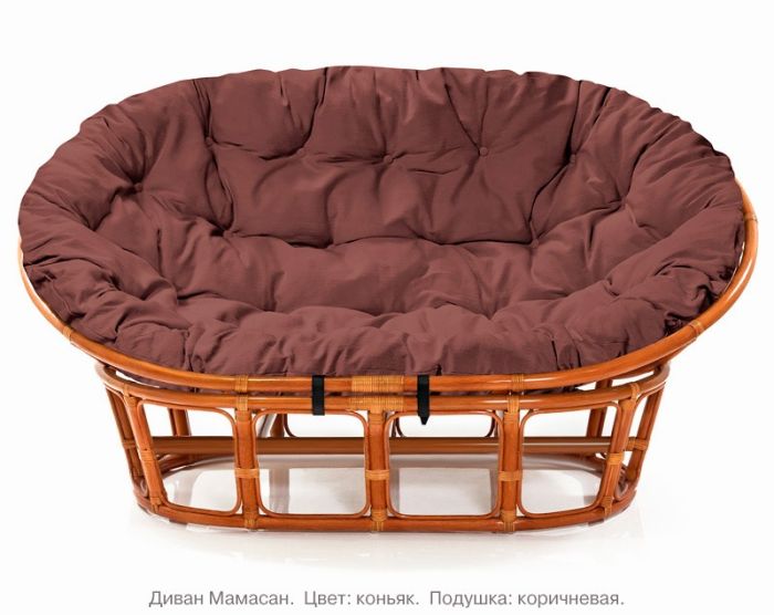 2-х местный диван из натурального ротанга МАМАСАН (цвет: коньяк)