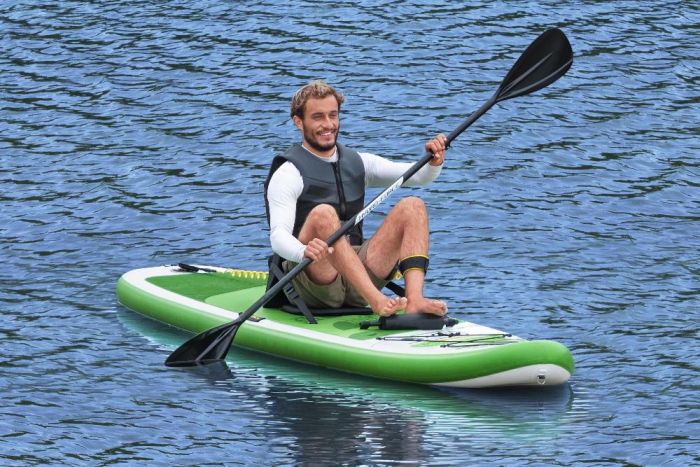 SUP-доска-каяк "Freesoul" 340х89х15см, со съем.сиден., насос, весло, лиш, ремнабор, сумка, до 160кг
