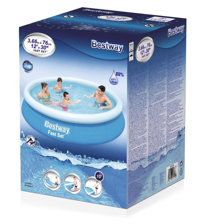 Бассейн Fast Set 366х76см, 5377л, Bestway, 57273 BW