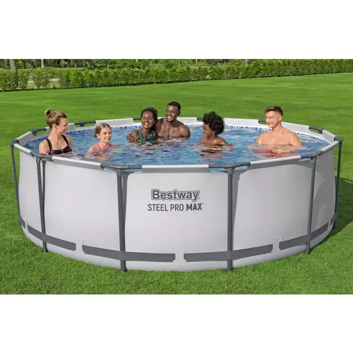 Каркасный бассейн Steel Pro Max 366х100см, 9150л, фил.-насос 2006л/ч, лестница, Bestway, 56418 BW