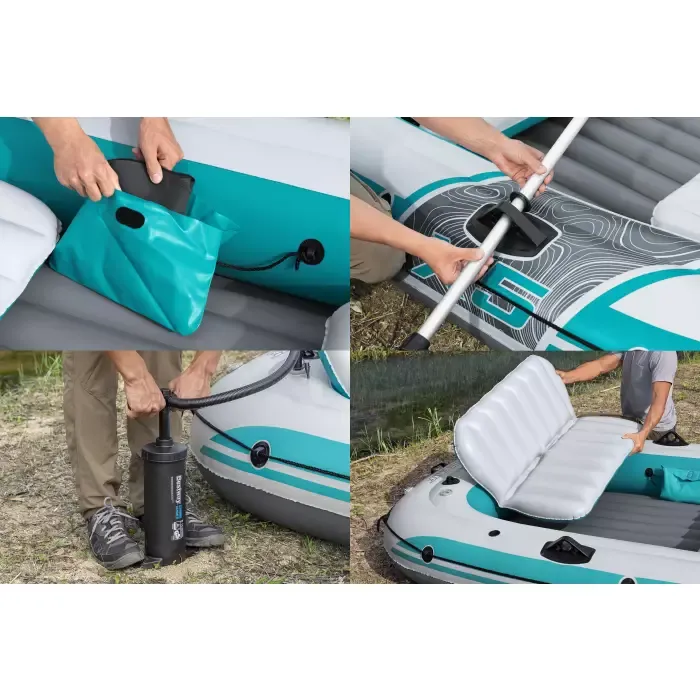 Надувная лодка "Adventure Elite X5 Raft Set" 364х166см, вёсла 62064, насос 62086, до 600кг