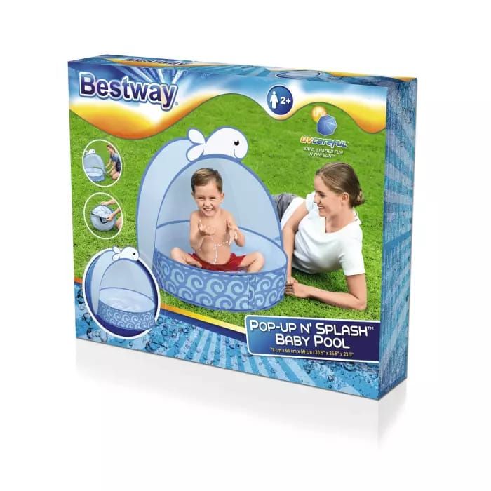 Детский бассейн 78х68х60см "Pop-Up n' Splash" с навесом, от 2 лет