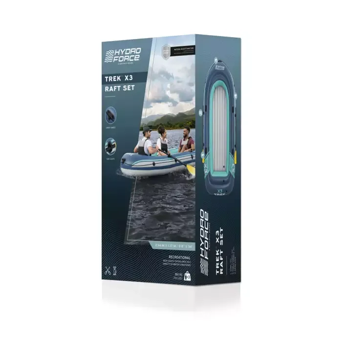 Надувная лодка "Trek X3 Raft Set" 294х137см, вёсла 62015, насос 62003, до 360кг